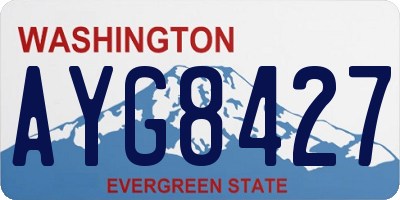 WA license plate AYG8427