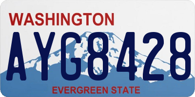 WA license plate AYG8428