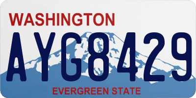 WA license plate AYG8429