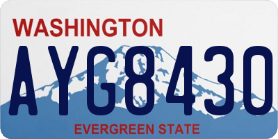 WA license plate AYG8430