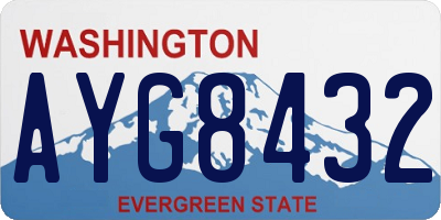 WA license plate AYG8432