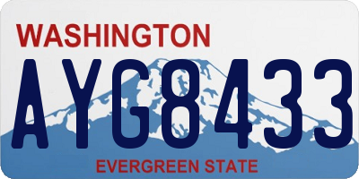 WA license plate AYG8433