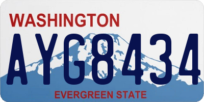 WA license plate AYG8434