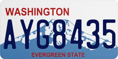 WA license plate AYG8435