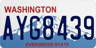 WA license plate AYG8439