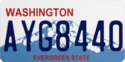 WA license plate AYG8440