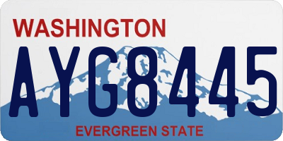 WA license plate AYG8445
