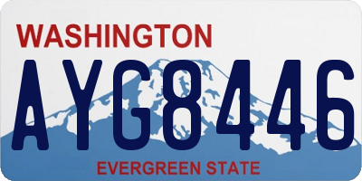 WA license plate AYG8446