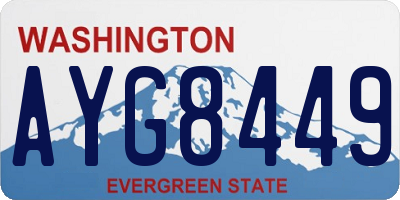 WA license plate AYG8449