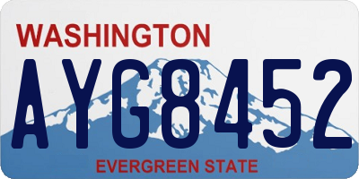 WA license plate AYG8452