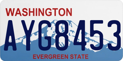 WA license plate AYG8453