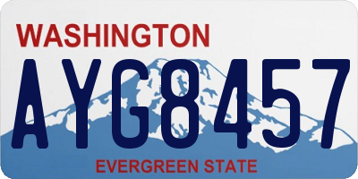 WA license plate AYG8457