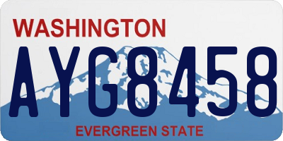 WA license plate AYG8458