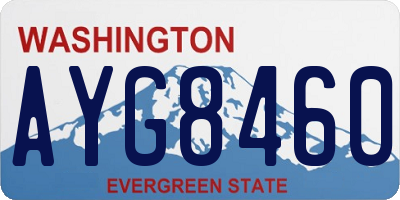 WA license plate AYG8460