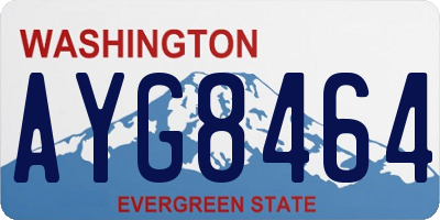 WA license plate AYG8464