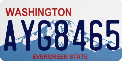 WA license plate AYG8465