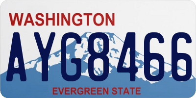 WA license plate AYG8466