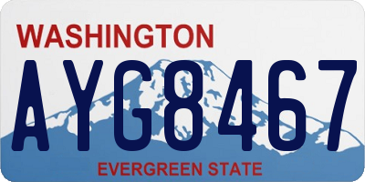 WA license plate AYG8467