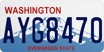 WA license plate AYG8470