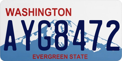 WA license plate AYG8472