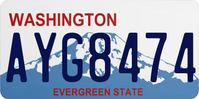 WA license plate AYG8474