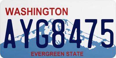 WA license plate AYG8475