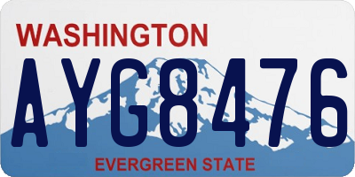 WA license plate AYG8476