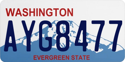 WA license plate AYG8477