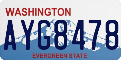 WA license plate AYG8478