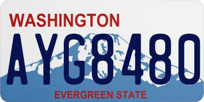 WA license plate AYG8480