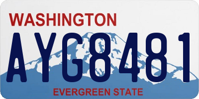 WA license plate AYG8481