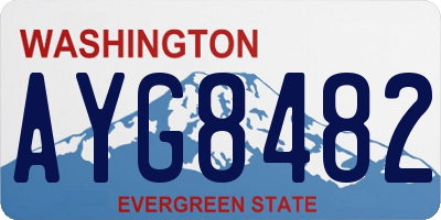 WA license plate AYG8482