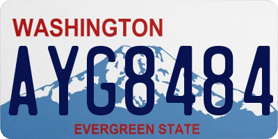 WA license plate AYG8484