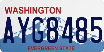 WA license plate AYG8485