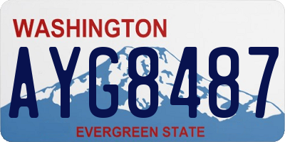 WA license plate AYG8487