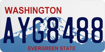WA license plate AYG8488