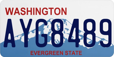 WA license plate AYG8489