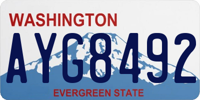 WA license plate AYG8492