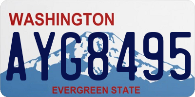WA license plate AYG8495