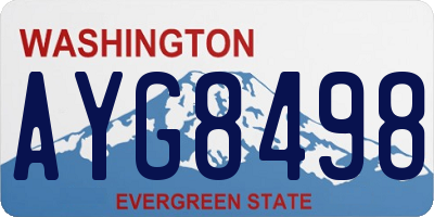 WA license plate AYG8498