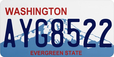 WA license plate AYG8522