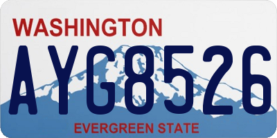 WA license plate AYG8526