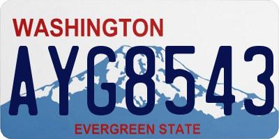 WA license plate AYG8543