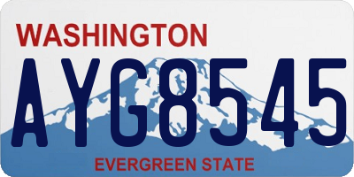 WA license plate AYG8545