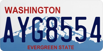 WA license plate AYG8554