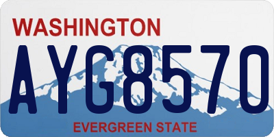WA license plate AYG8570