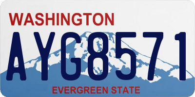 WA license plate AYG8571