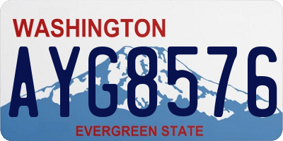 WA license plate AYG8576