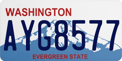 WA license plate AYG8577