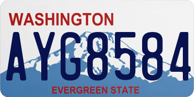WA license plate AYG8584